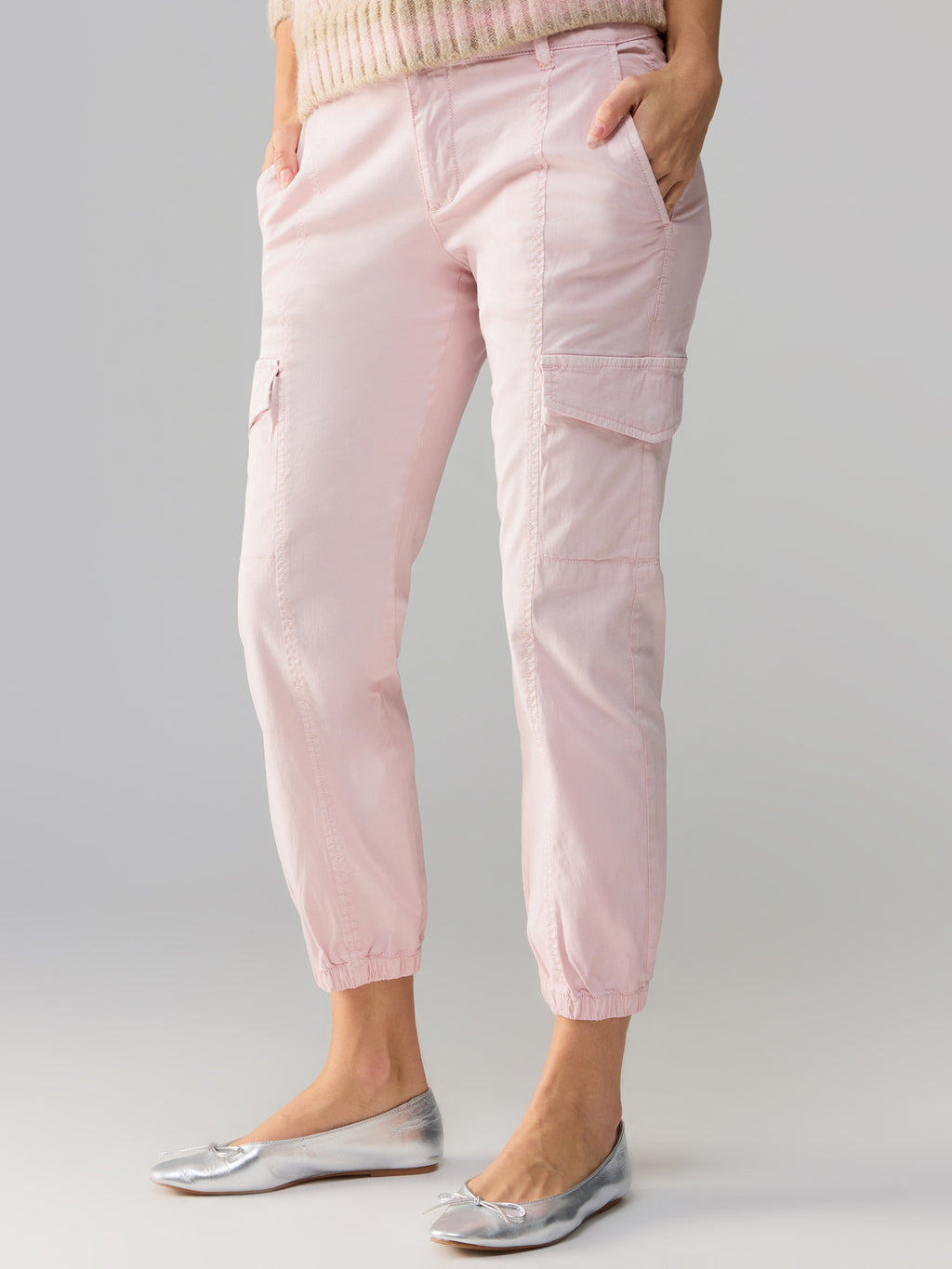 Trousers  Roman Womens Utility Pocket Cargo Trousers Light Pink –  Apruebaconathenas