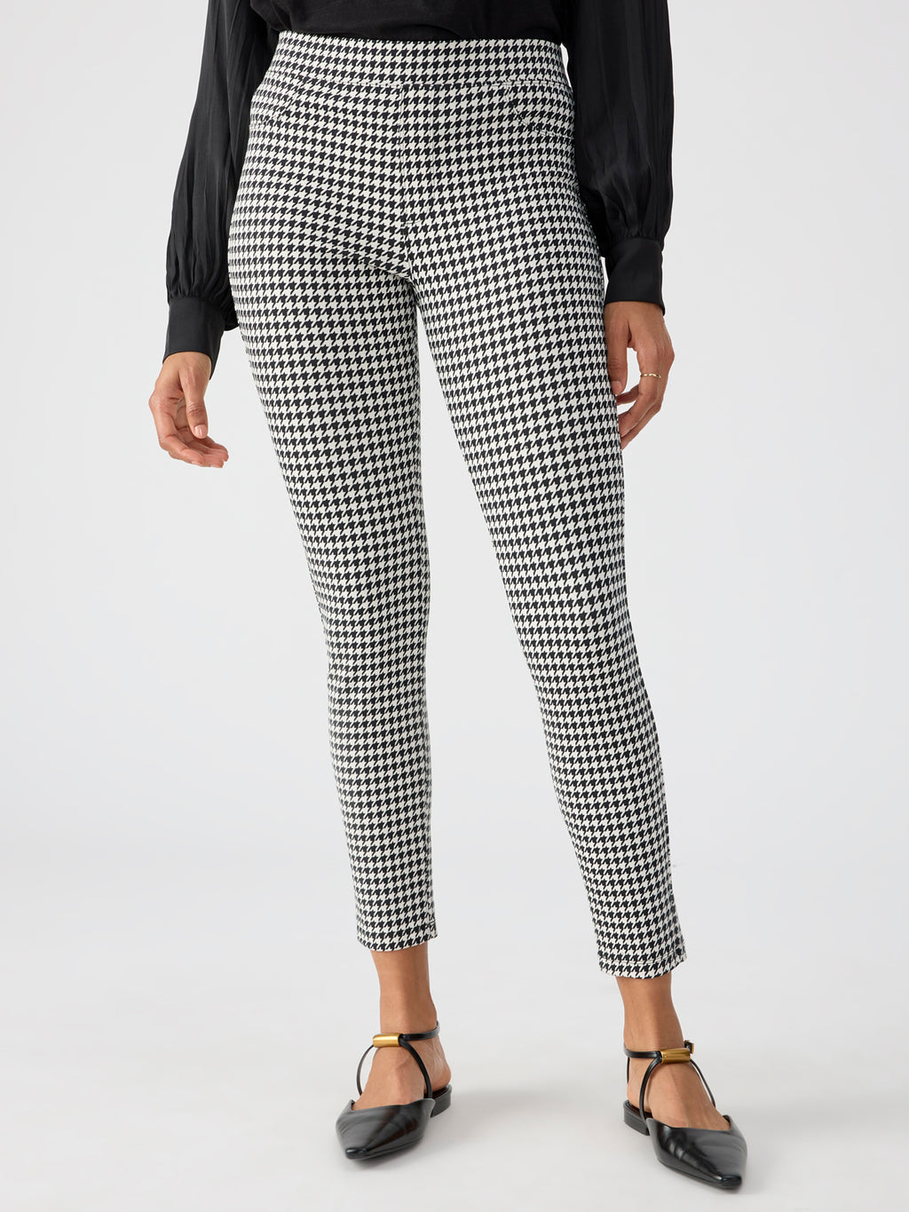 High-Rise Houndstooth Ankle City Legging Pant