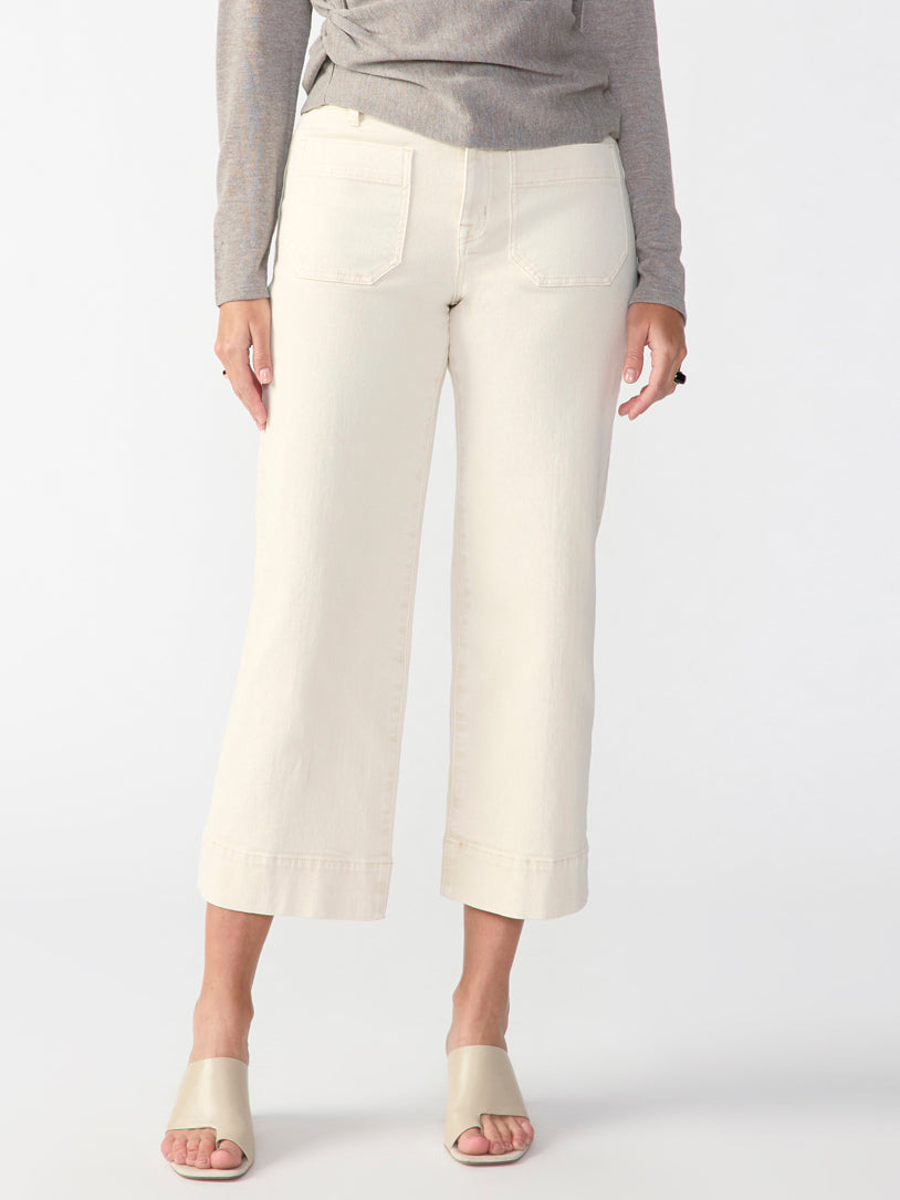 The Marine Standard Rise Crop Trouser Pant French Vanilla