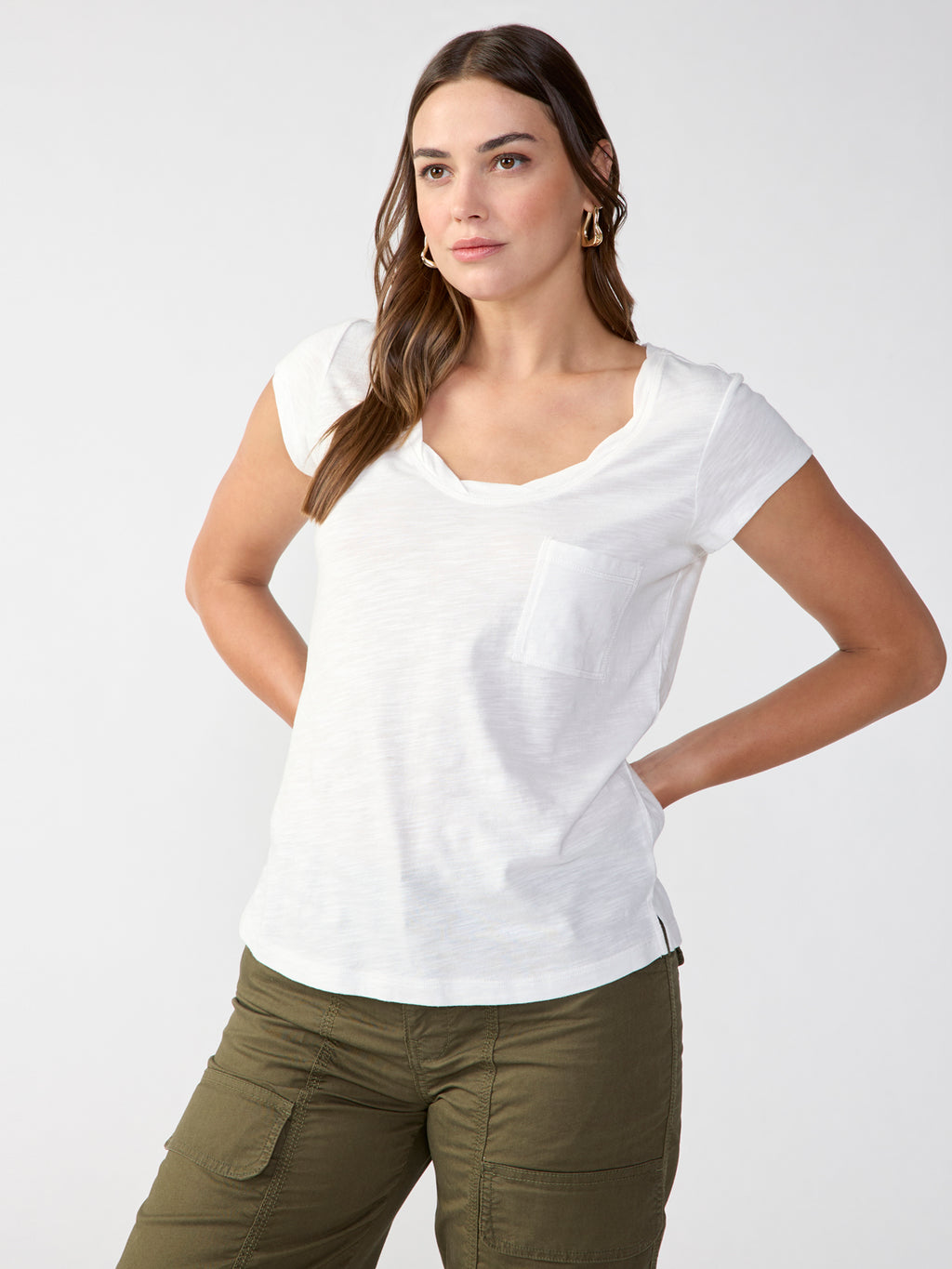 TRAVELER TWIST TEE WHITE – Sanctuary Clothing