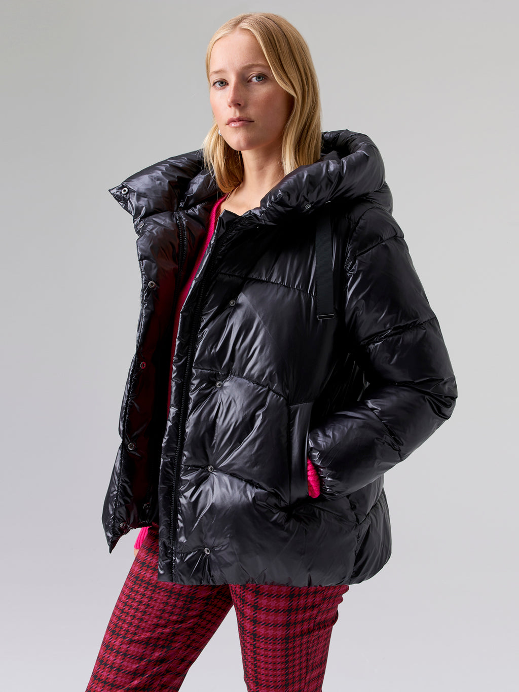 Ladies high best sale shine coat