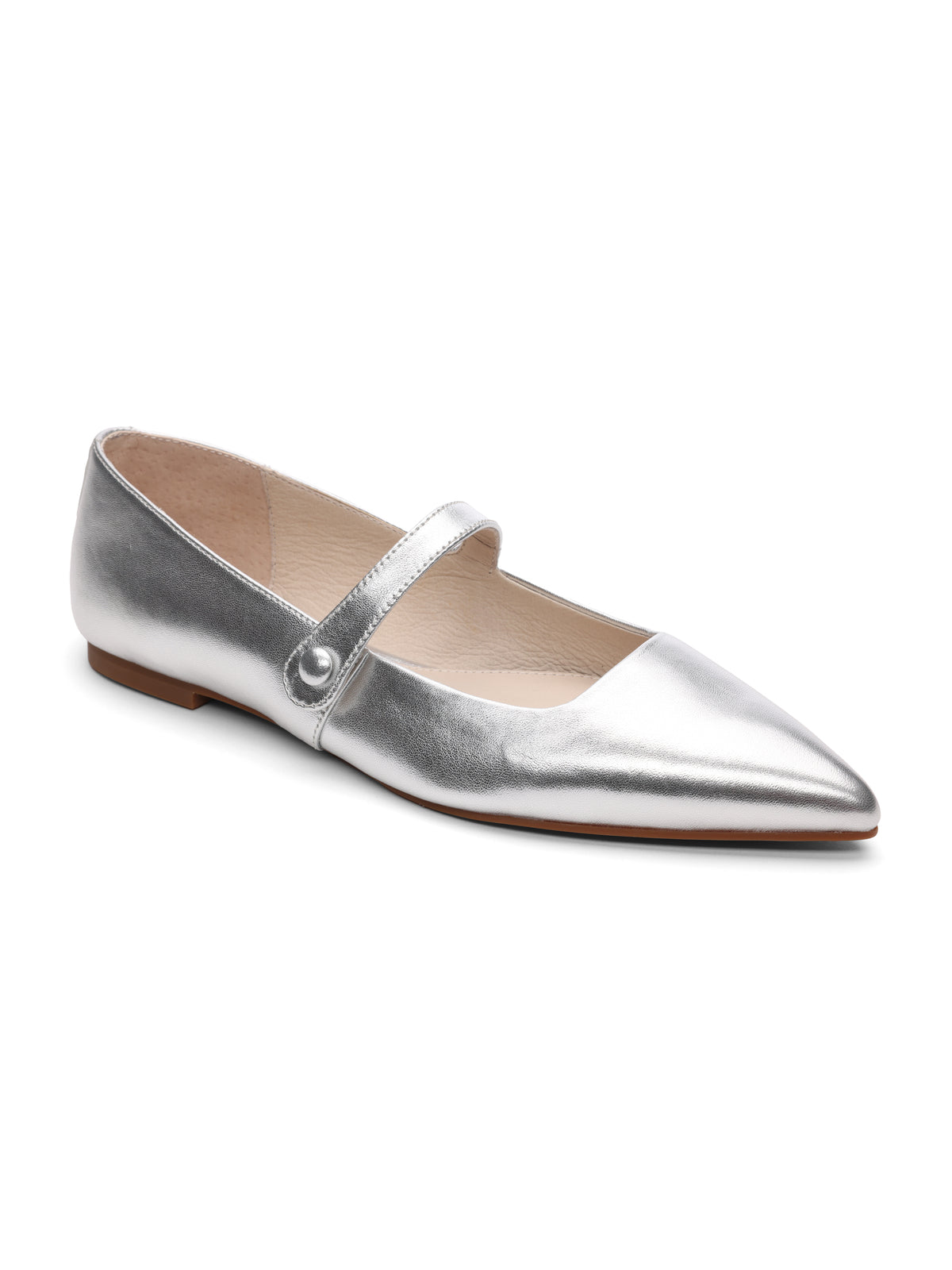 Clamour Ballet Flat White Gold