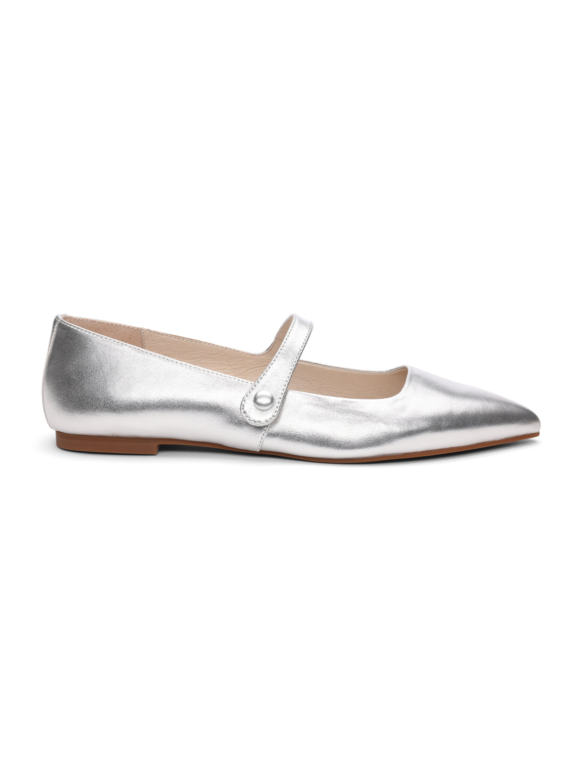 Clamour Ballet Flat White Gold