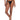 A person stands with one leg slightly crossed in front of the other, modeling the Sanctuary Clothing Double Trouble V Hipster Bikini Bottom in black. The skin tone is medium-dark, and the individual's torso is not visible. The background is white, and the person is barefoot.