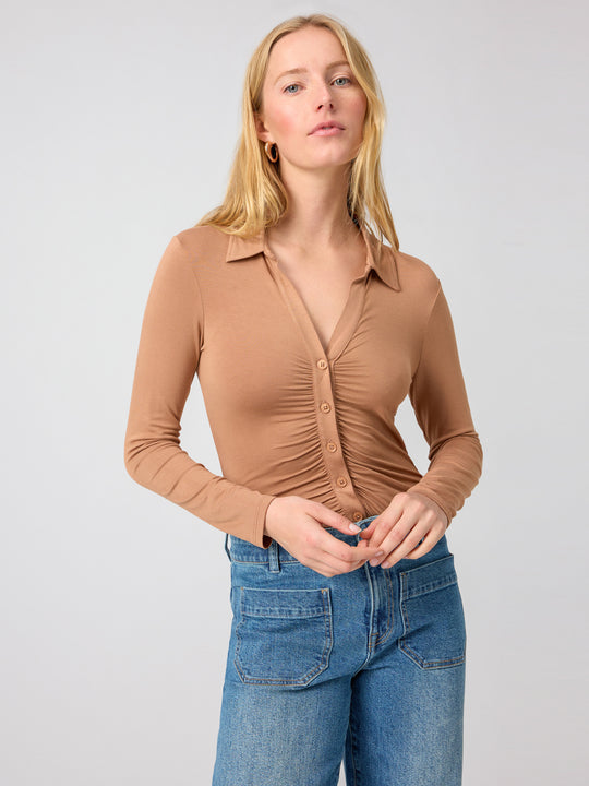 Women's Denim Shirt Dresses Long Sleeve Distressed Jean Blouse Button Down  Casual Tunic Top