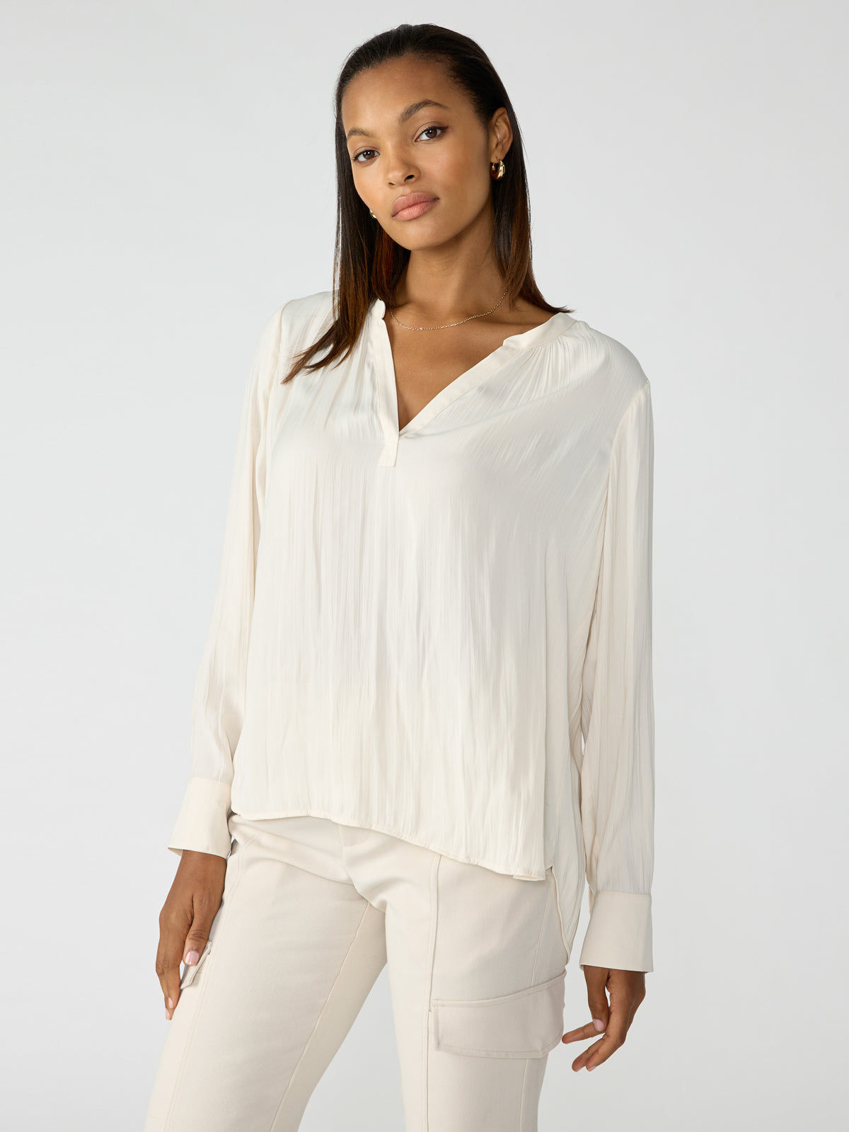 Lizzie Sateen Tunic Top Cappuccino – Sanctuary Clothing