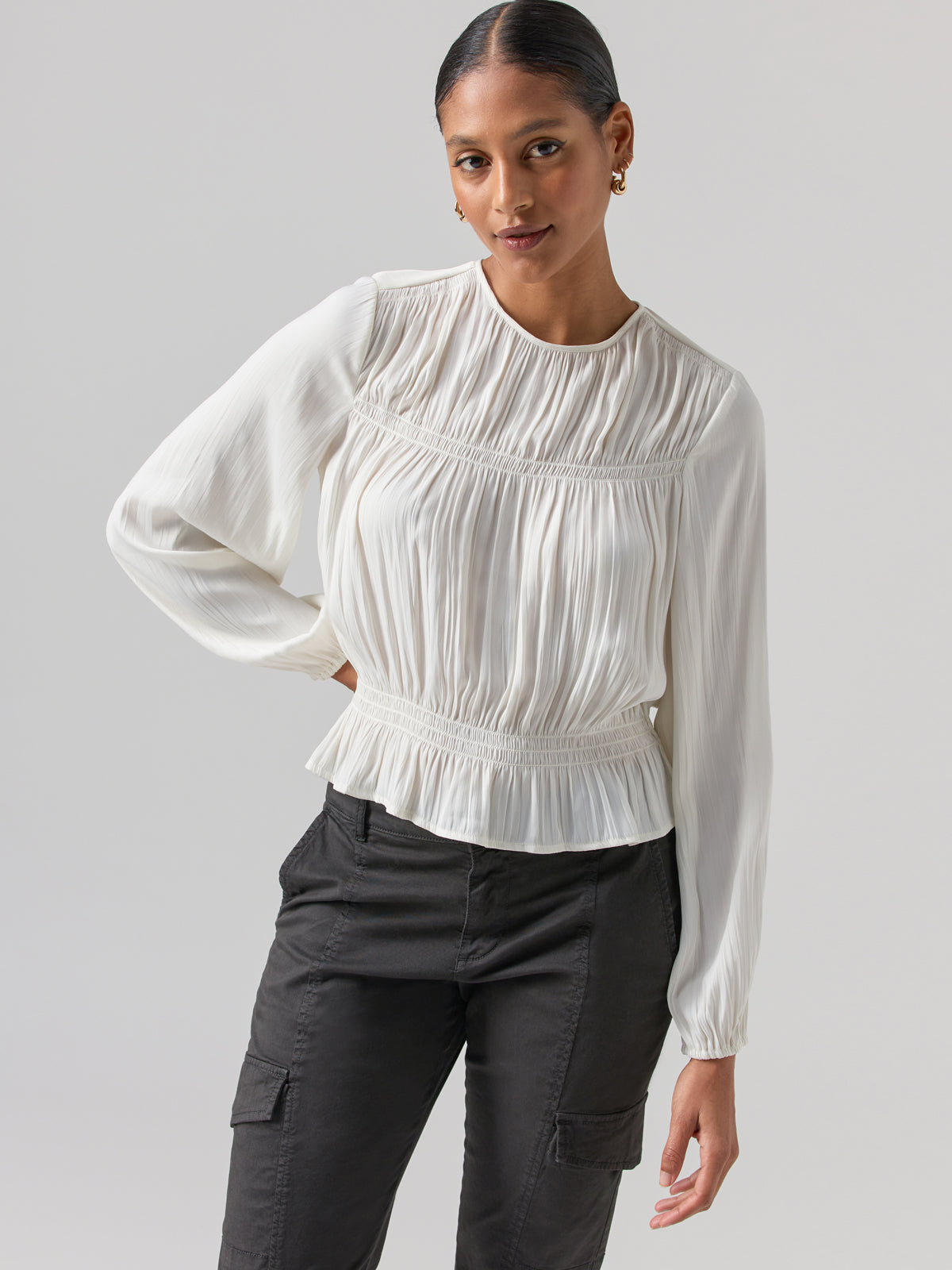 More Than Perfect Blouse Chalk