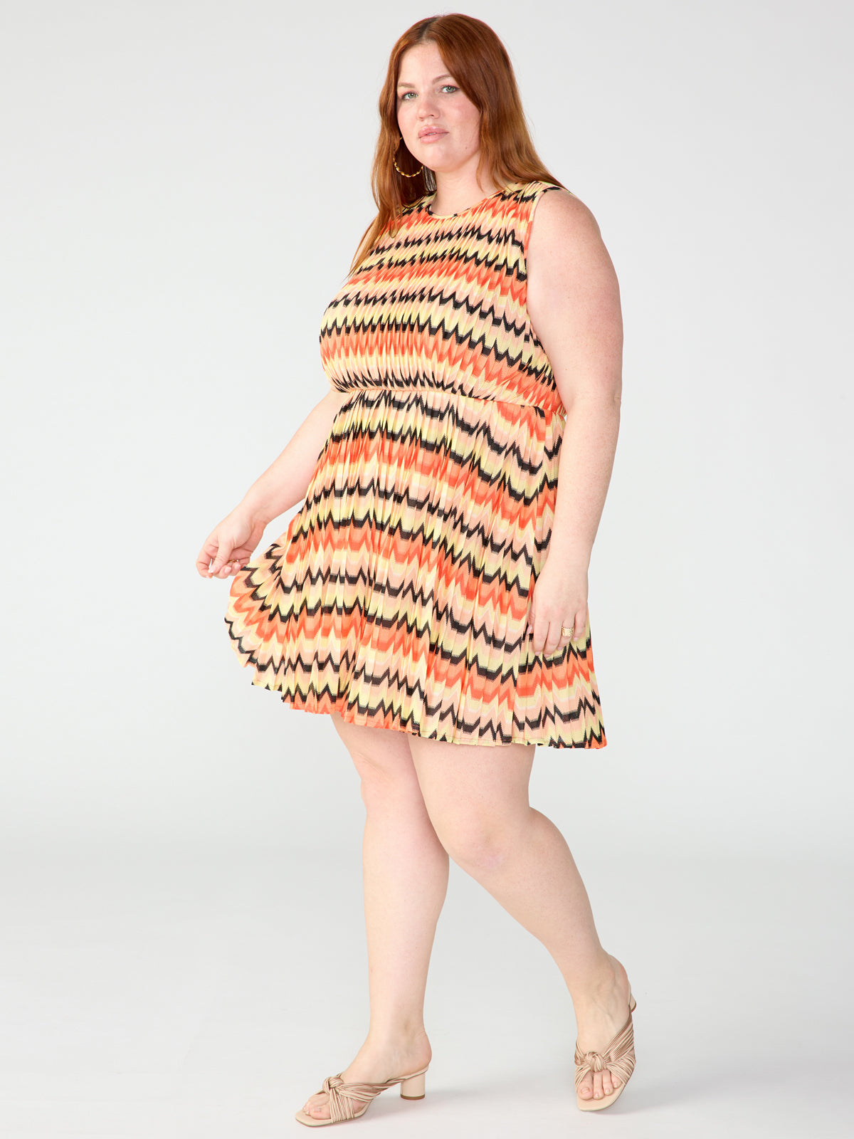 Summer Crochet Mini Dress Citrus Stripe Inclusive Collection