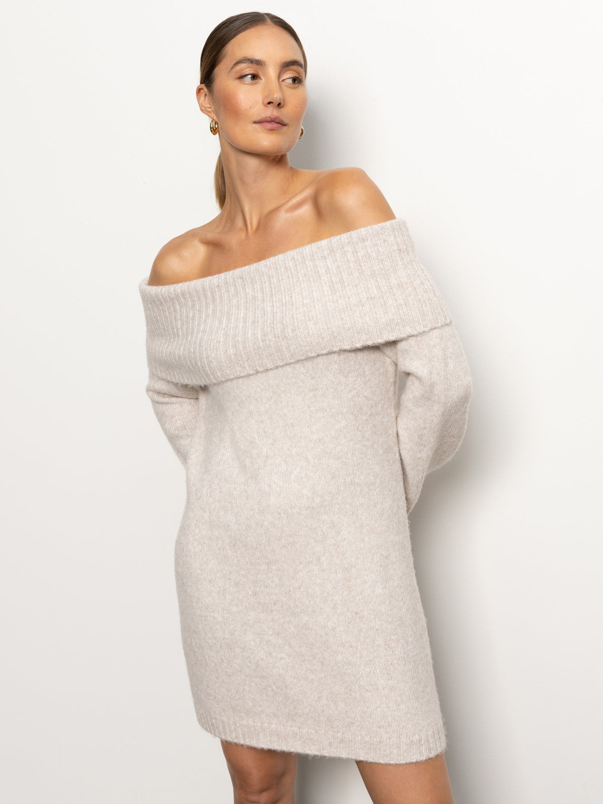 Off Shoulder Dress Coconut Smoke