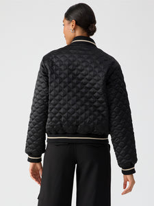 Women's Nine West Quilted Bomber Jacket