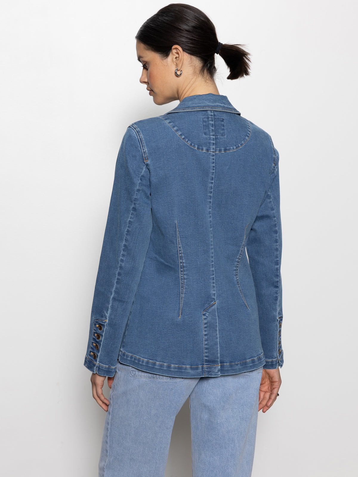 Sculpted Denim Blazer Best In Show