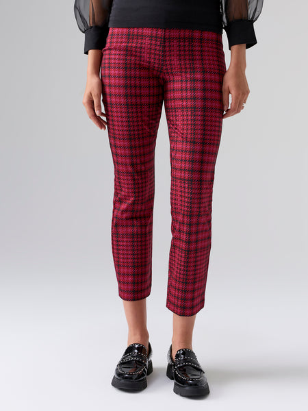 Berry Boho Plaid Leggings with POCKETS (Misses/Teen)