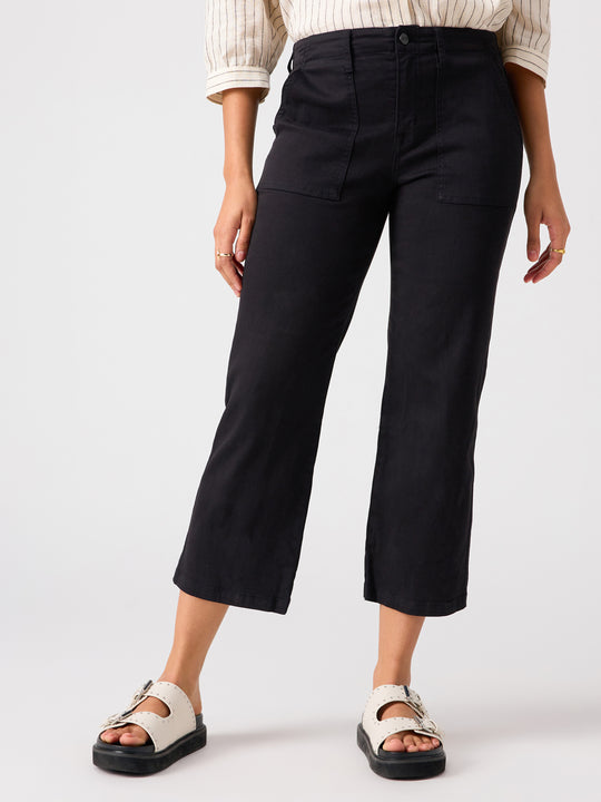 The Marine Semi High Rise Wide Leg Trouser Pant Black – Sanctuary Clothing