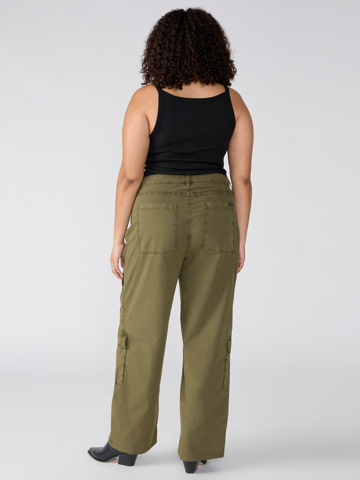 Low Slung Y2K Standard Rise Cargo Pant Mossy Green