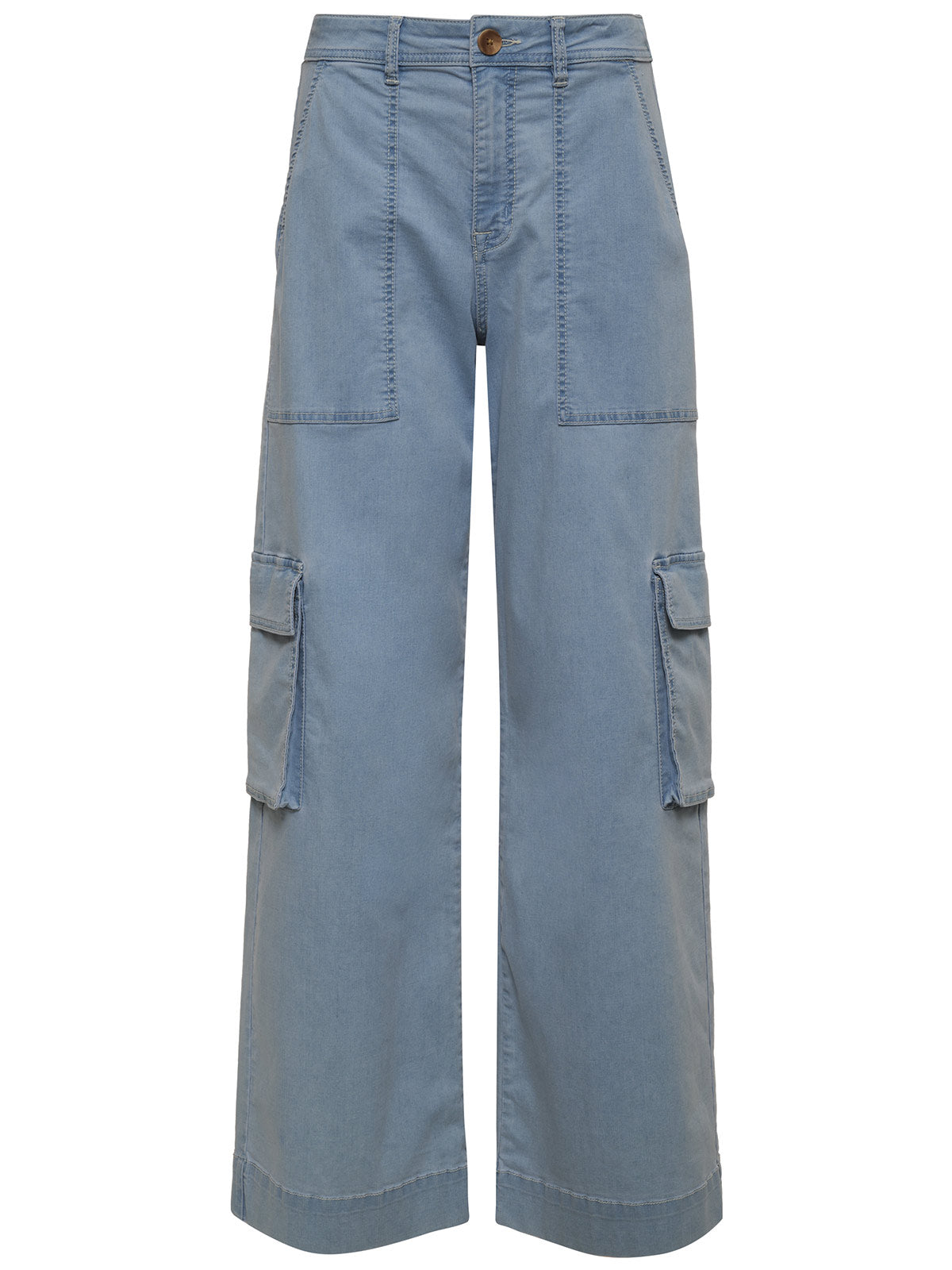 Sunset Semi-High Rise Denim Pant Pale Blue Inclusive Collection