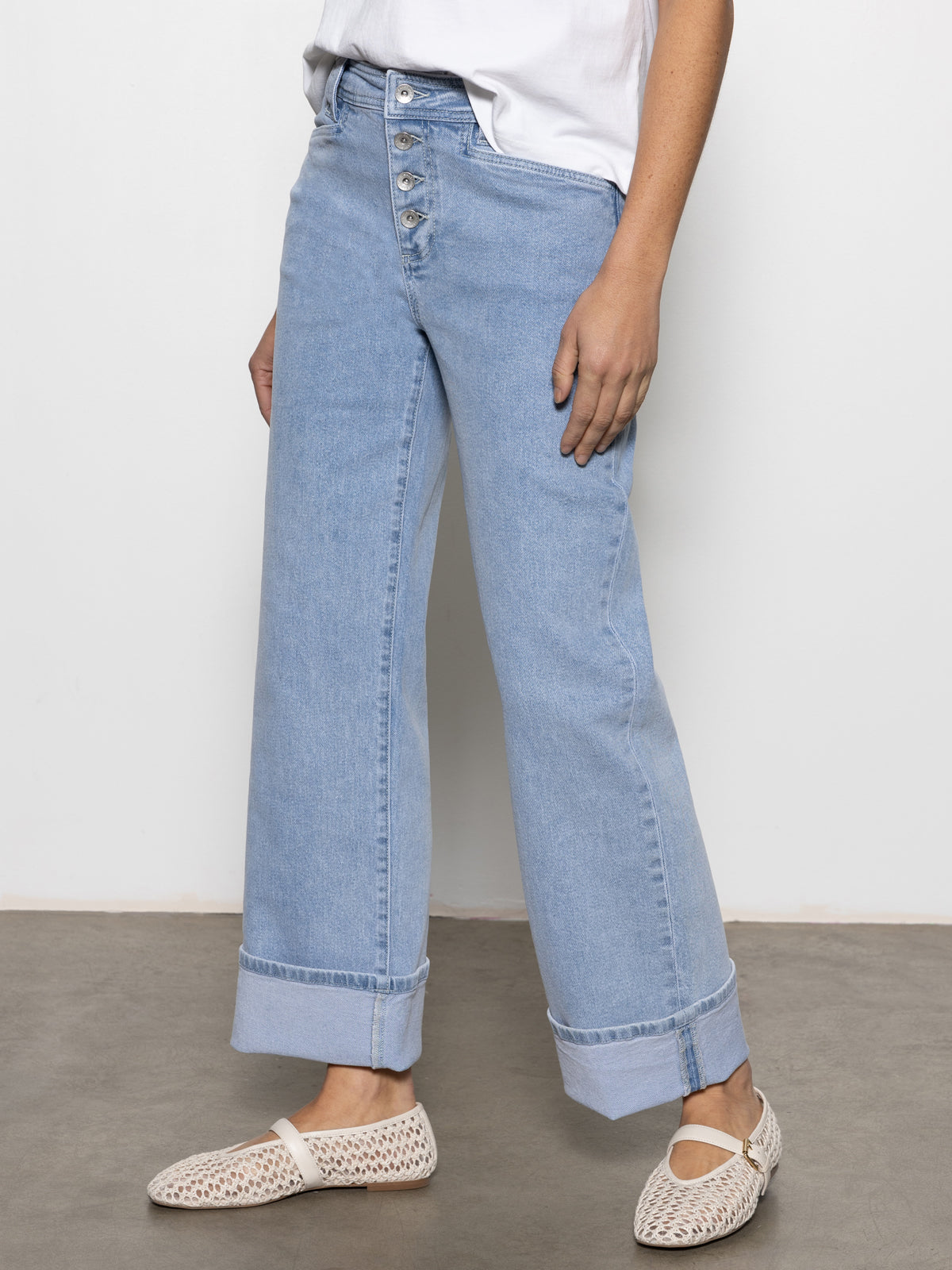 Luna Cuffed Standard Rise Jeans Blue Moonlight