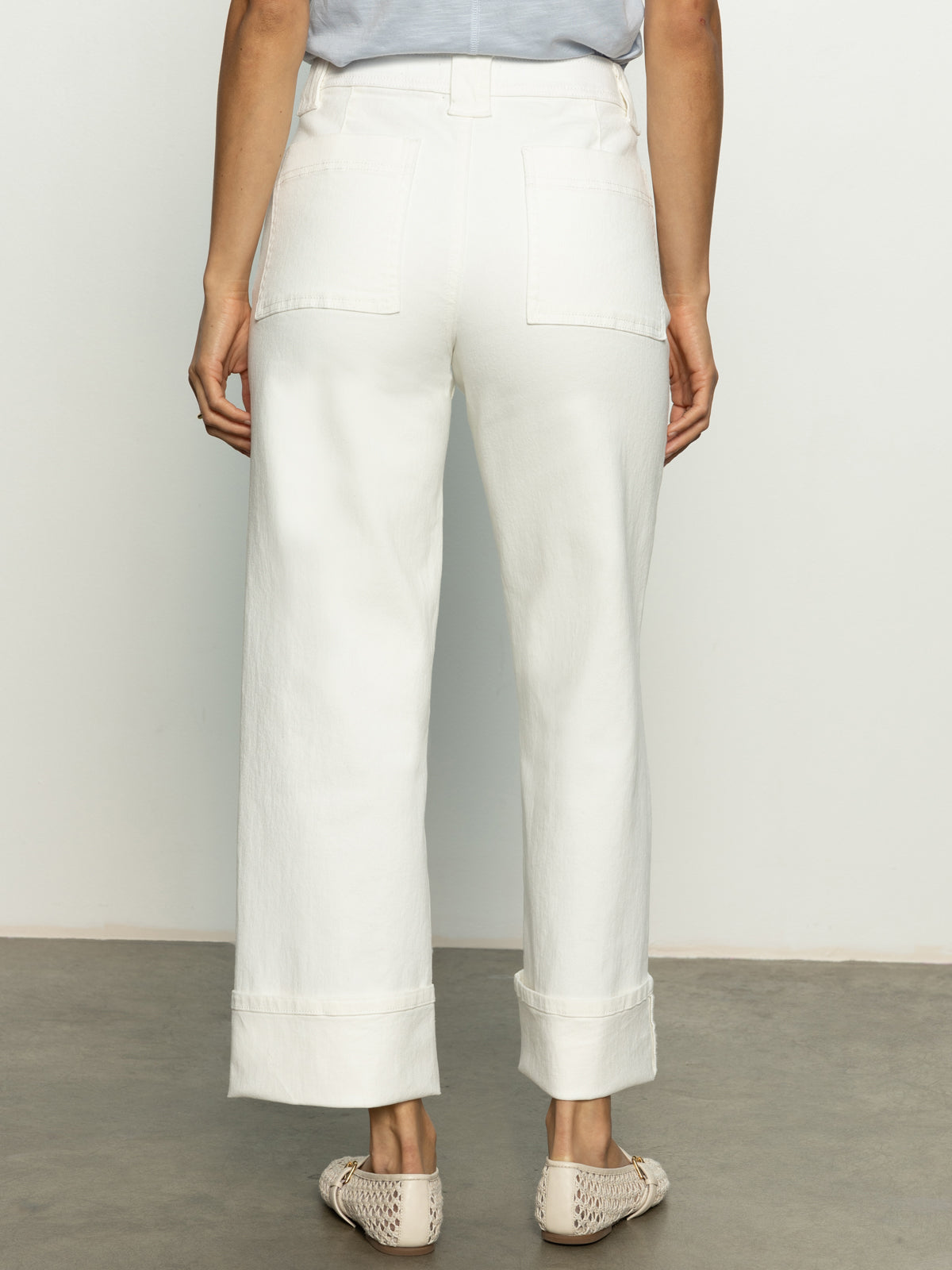 Luna Cuffed Jeans Bleached White