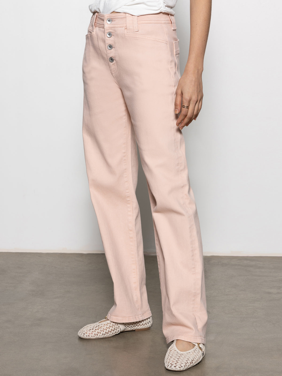 Luna Cuffed Standard Rise Jeans Earth Pink