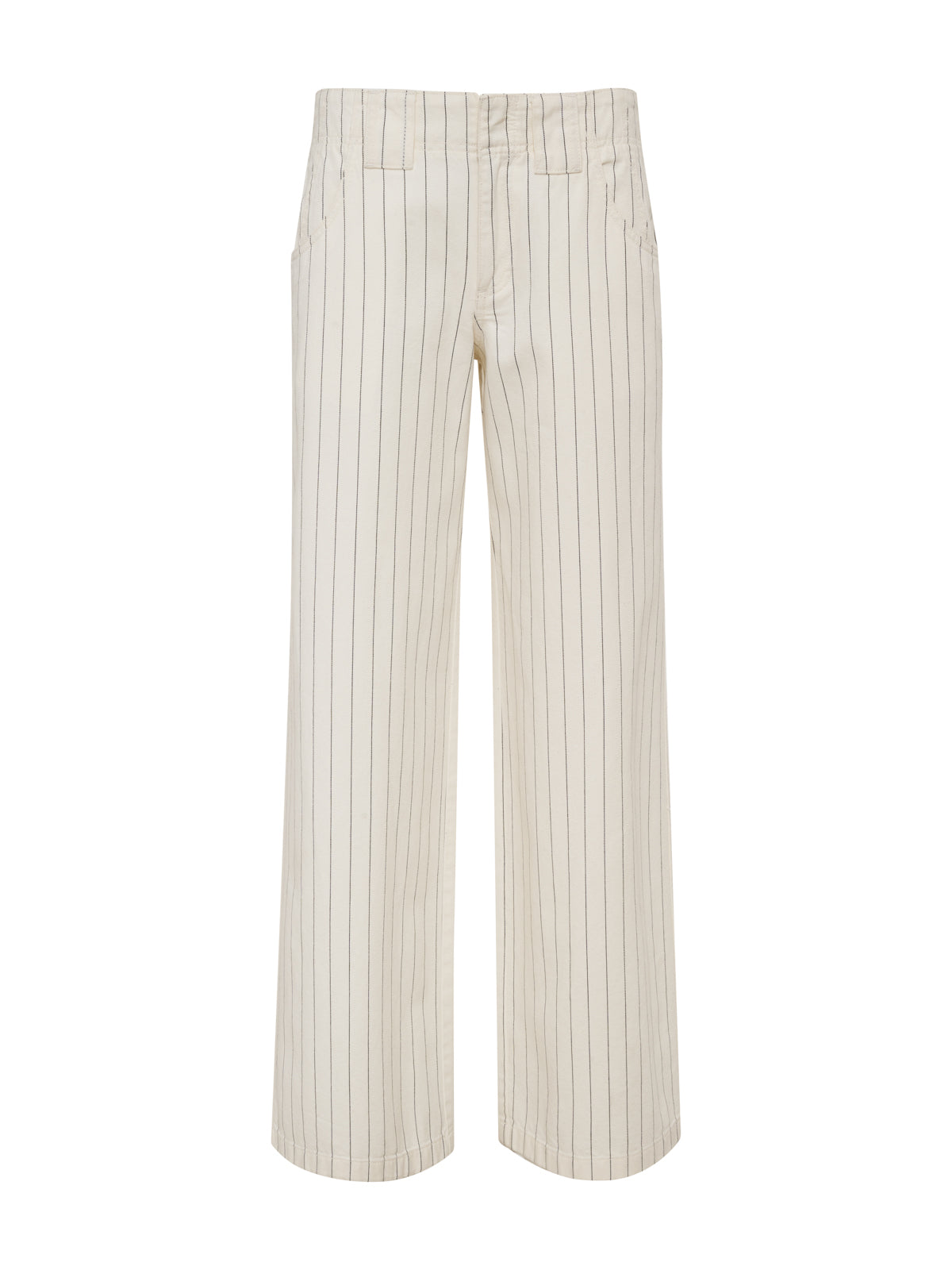 Arden Wide Leg Jeans Bleached White Pinstripe