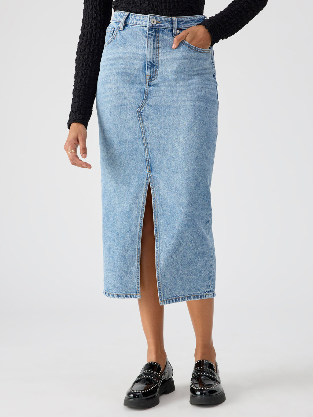 Denim Midi Skirt Digital Blue – Sanctuary Clothing