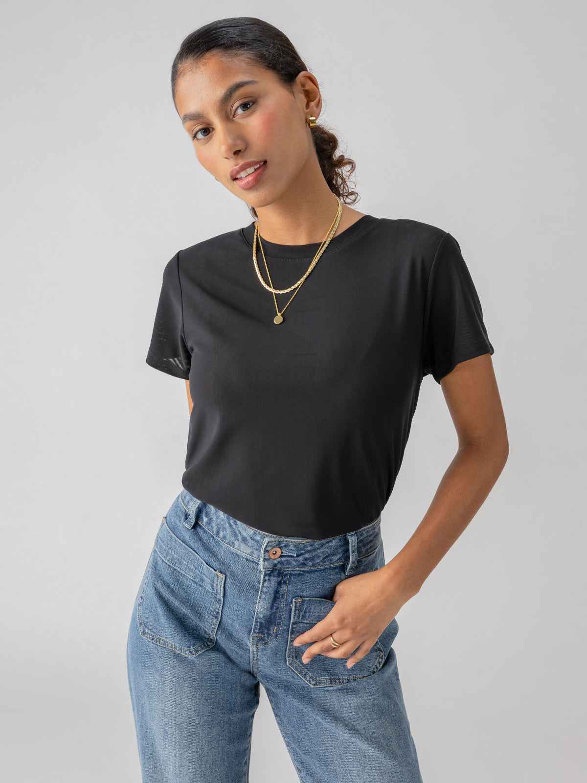 Perfect Mesh Tee Black