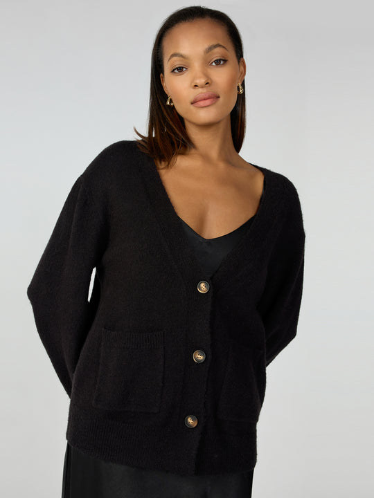 Women's Black Cardigan Sweaters