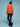 1/4 Zip Cashmere Like Sweater Ski Orange