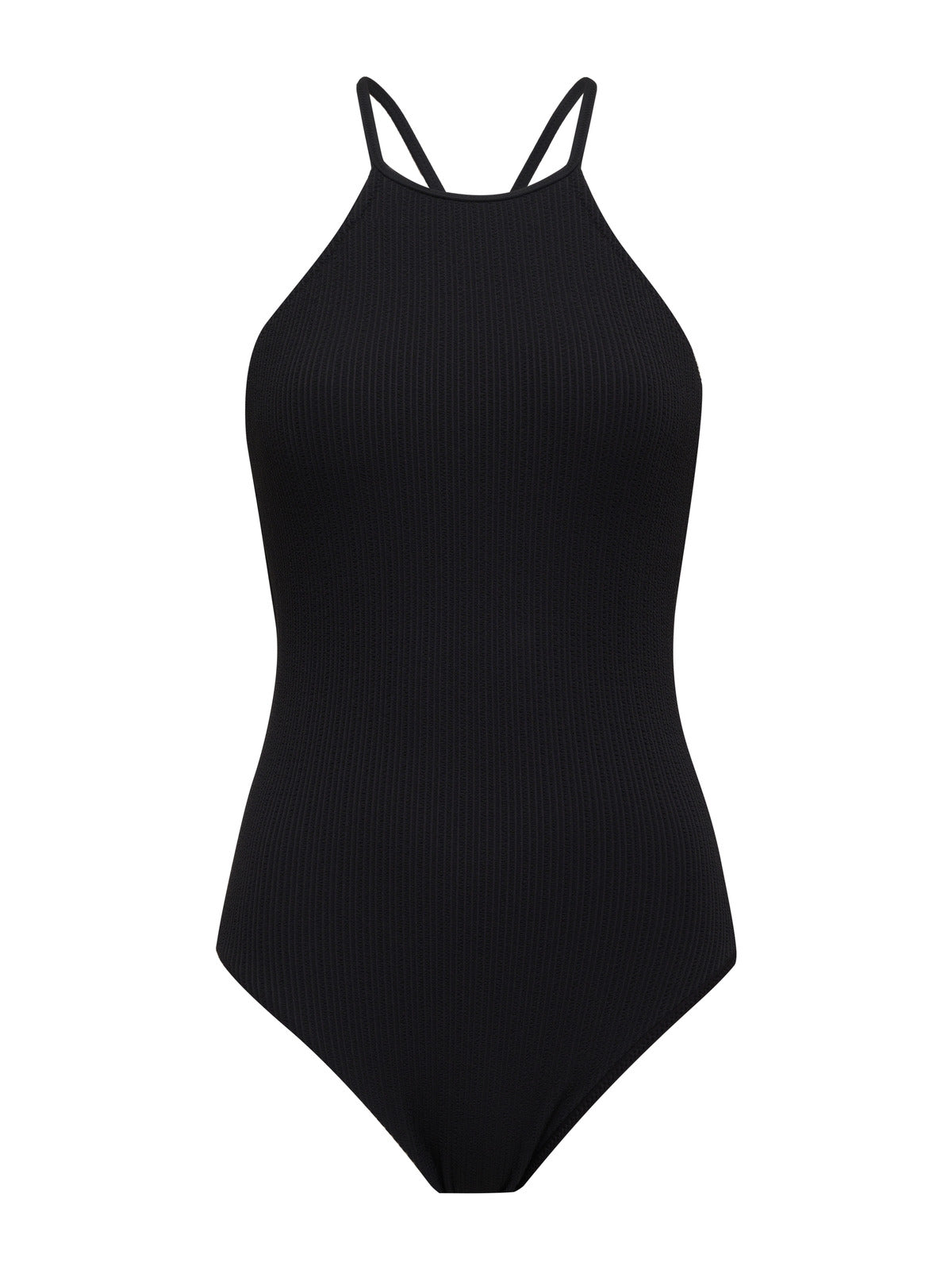 Sandbar Solids High Neck One-Piece Swimsuit Black
