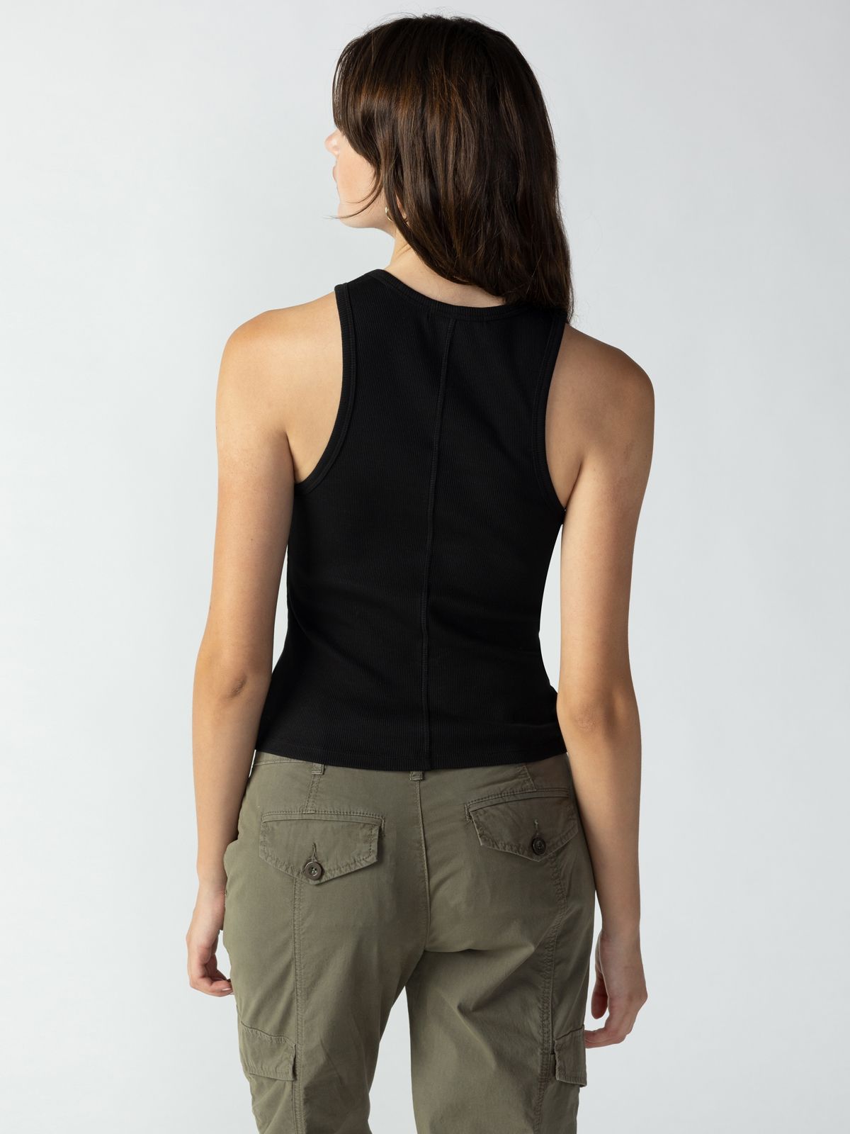 Body - Soft Rib Tank Top in Washed Black