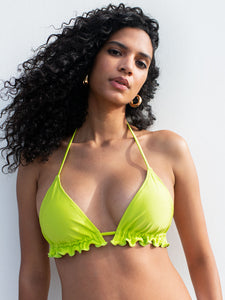 Triangle bikini top - Lime green - Ladies